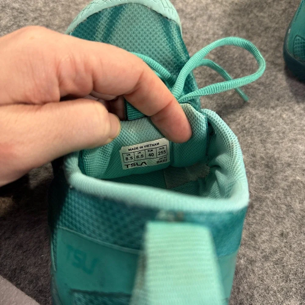 TSLA BareTrek Shoes Womens Size 8.5 Green Mesh Barefoot‎ Running Minimalist